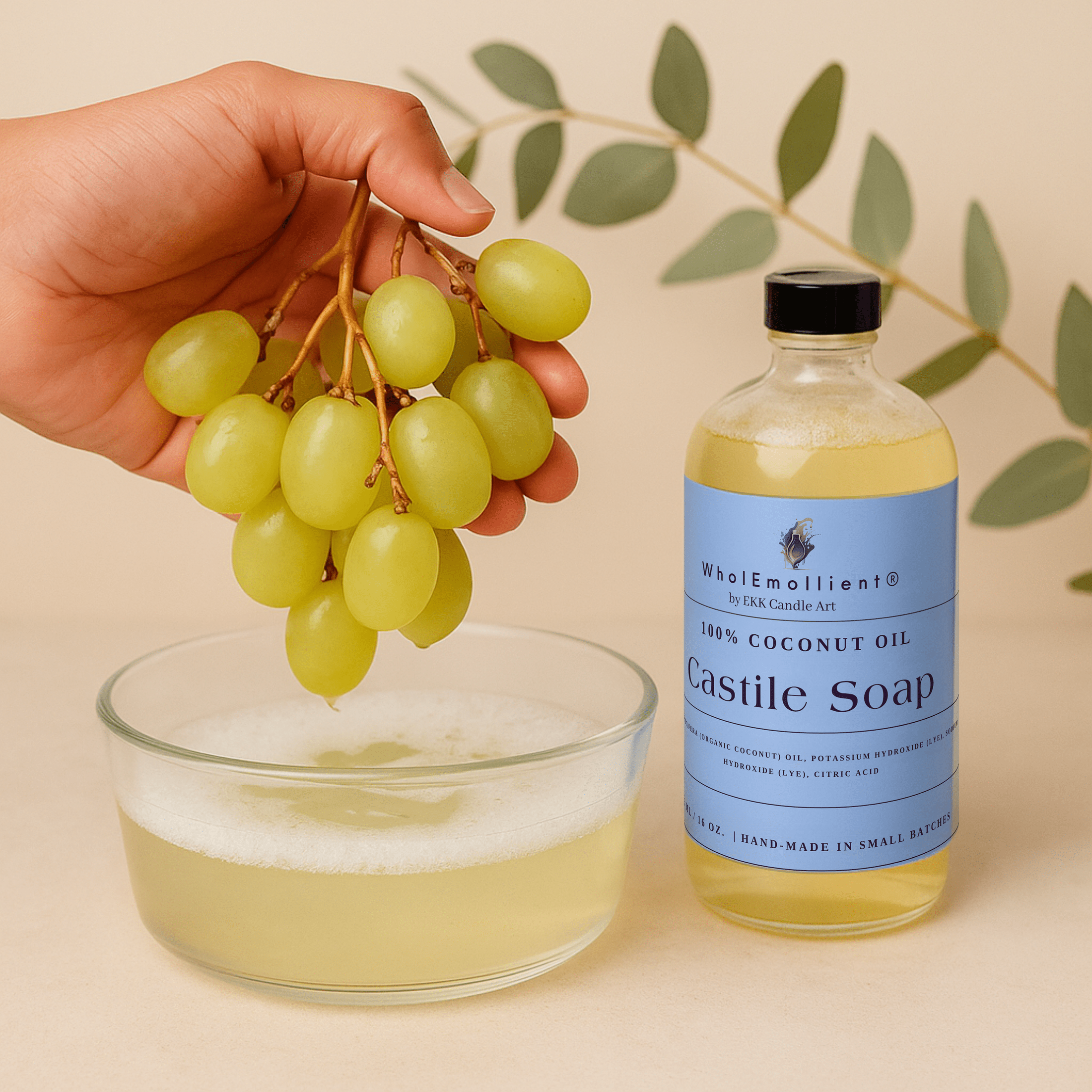 Pure Coconut Oil Castile Soap – All-Natural, Non-Toxic Cleaning Solution